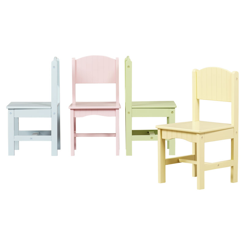 Nantucket Children s Wooden Table 4 Chair Set Pastel Colors Primary